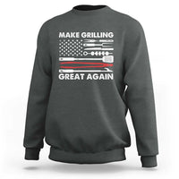 Funny BBQ Grilling Pitmaster Sweatshirt Make Grilling Great Again Chef Smoking Tools
