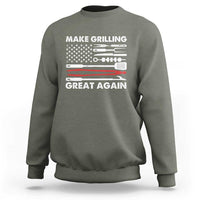 Funny BBQ Grilling Pitmaster Sweatshirt Make Grilling Great Again Chef Smoking Tools