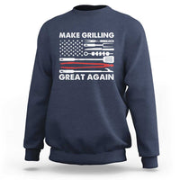 Funny BBQ Grilling Pitmaster Sweatshirt Make Grilling Great Again Chef Smoking Tools