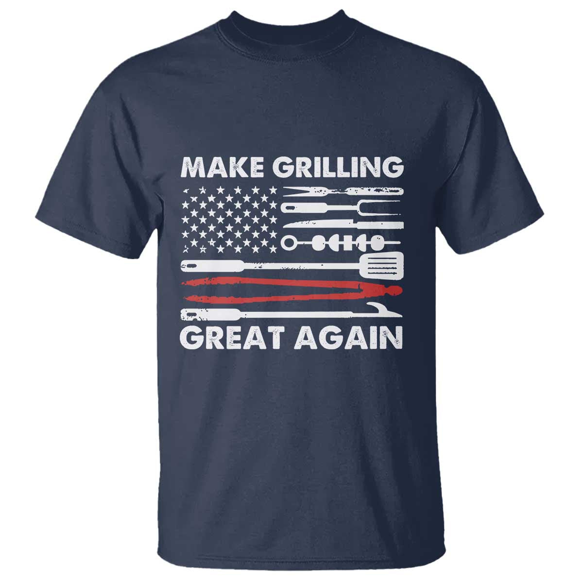 Funny BBQ Grilling Pitmaster T Shirt Make Grilling Great Again Chef Smoking Tools - Wonder Print Shop