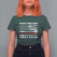 Funny BBQ Grilling Pitmaster T Shirt For Women Make Grilling Great Again Chef Smoking Tools - Wonder Print Shop