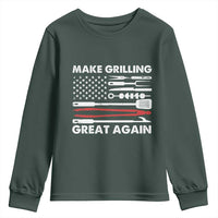 Funny BBQ Grilling Pitmaster Youth Sweatshirt Make Grilling Great Again Chef Smoking Tools