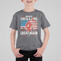 Funny BBQ Lover T Shirt For Kid Make Grilling Great Again Smoker Grill Sausages