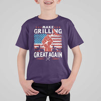 Funny BBQ Lover T Shirt For Kid Make Grilling Great Again Smoker Grill Sausages