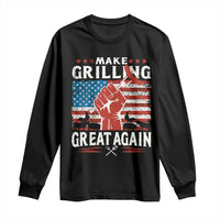Funny BBQ Lover Long Sleeve Shirt Make Grilling Great Again Smoker Grill Sausages