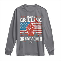 Funny BBQ Lover Long Sleeve Shirt Make Grilling Great Again Smoker Grill Sausages