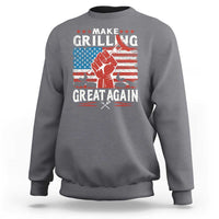 Funny BBQ Lover Sweatshirt Make Grilling Great Again Smoker Grill Sausages