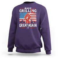 Funny BBQ Lover Sweatshirt Make Grilling Great Again Smoker Grill Sausages