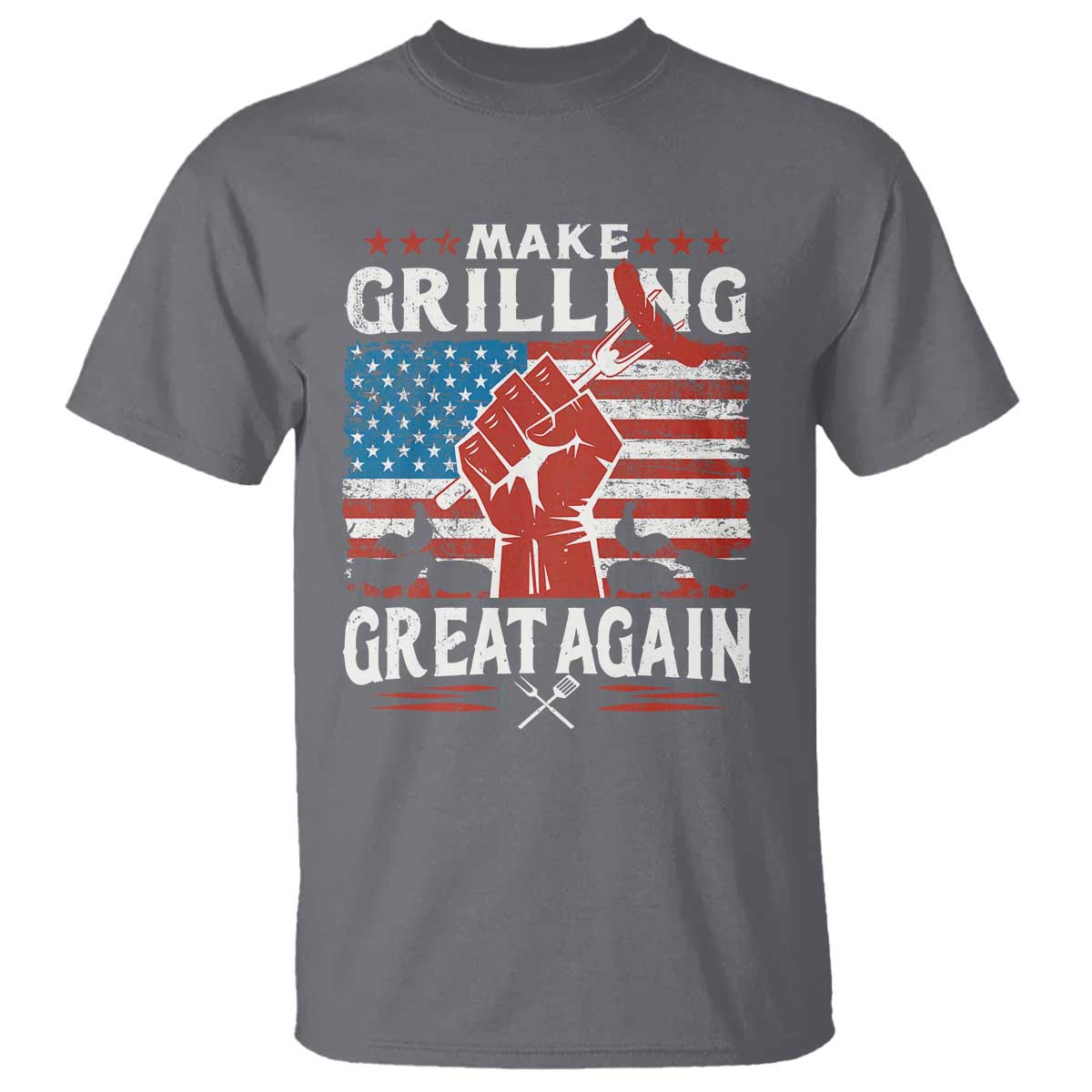 Funny BBQ Lover T Shirt Make Grilling Great Again Smoker Grill Sausages - Wonder Print Shop