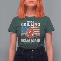 Funny BBQ Lover T Shirt For Women Make Grilling Great Again Smoker Grill Sausages - Wonder Print Shop