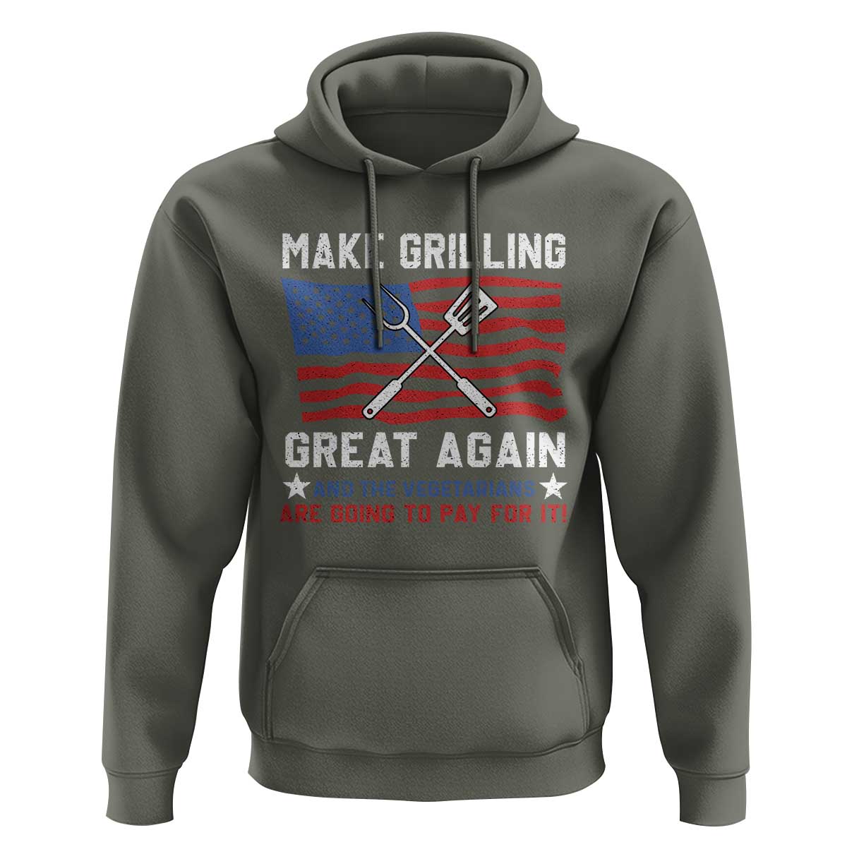 Funny BBQ Lover Hoodie Make Grilling Great Again And The Vegetarians Are Going To Pay For It