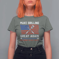 Funny BBQ Lover T Shirt For Women Make Grilling Great Again And The Vegetarians Are Going To Pay For It - Wonder Print Shop