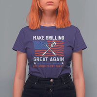 Funny BBQ Lover T Shirt For Women Make Grilling Great Again And The Vegetarians Are Going To Pay For It - Wonder Print Shop