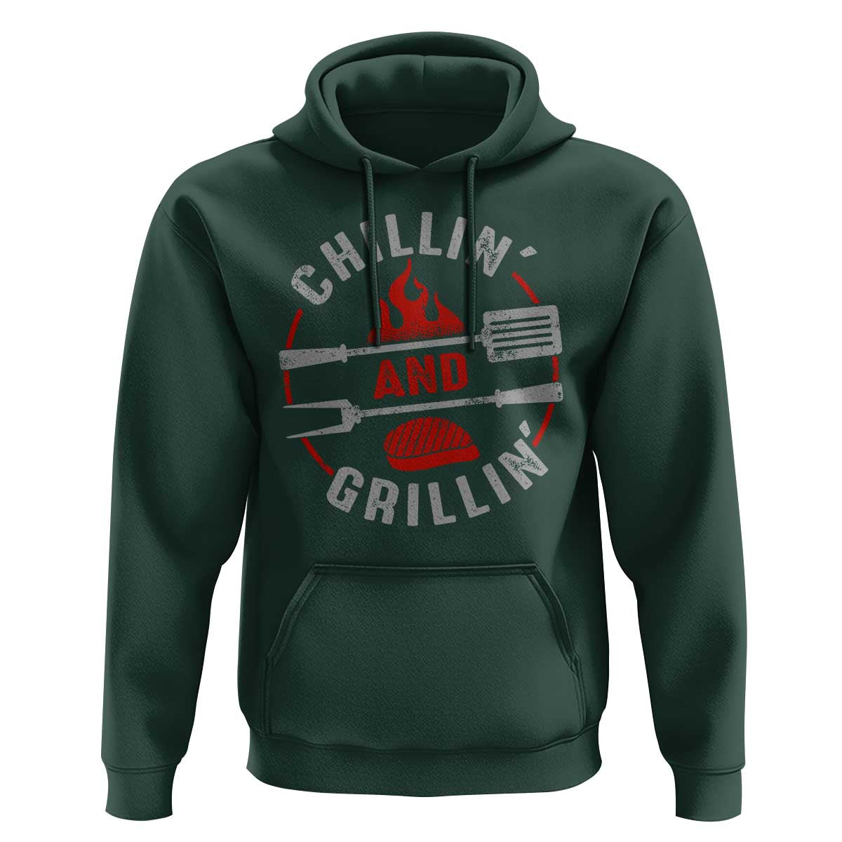 Funny BBQ Lover Hoodie Chillin And Grillin Smoker Grilling Pitmaster