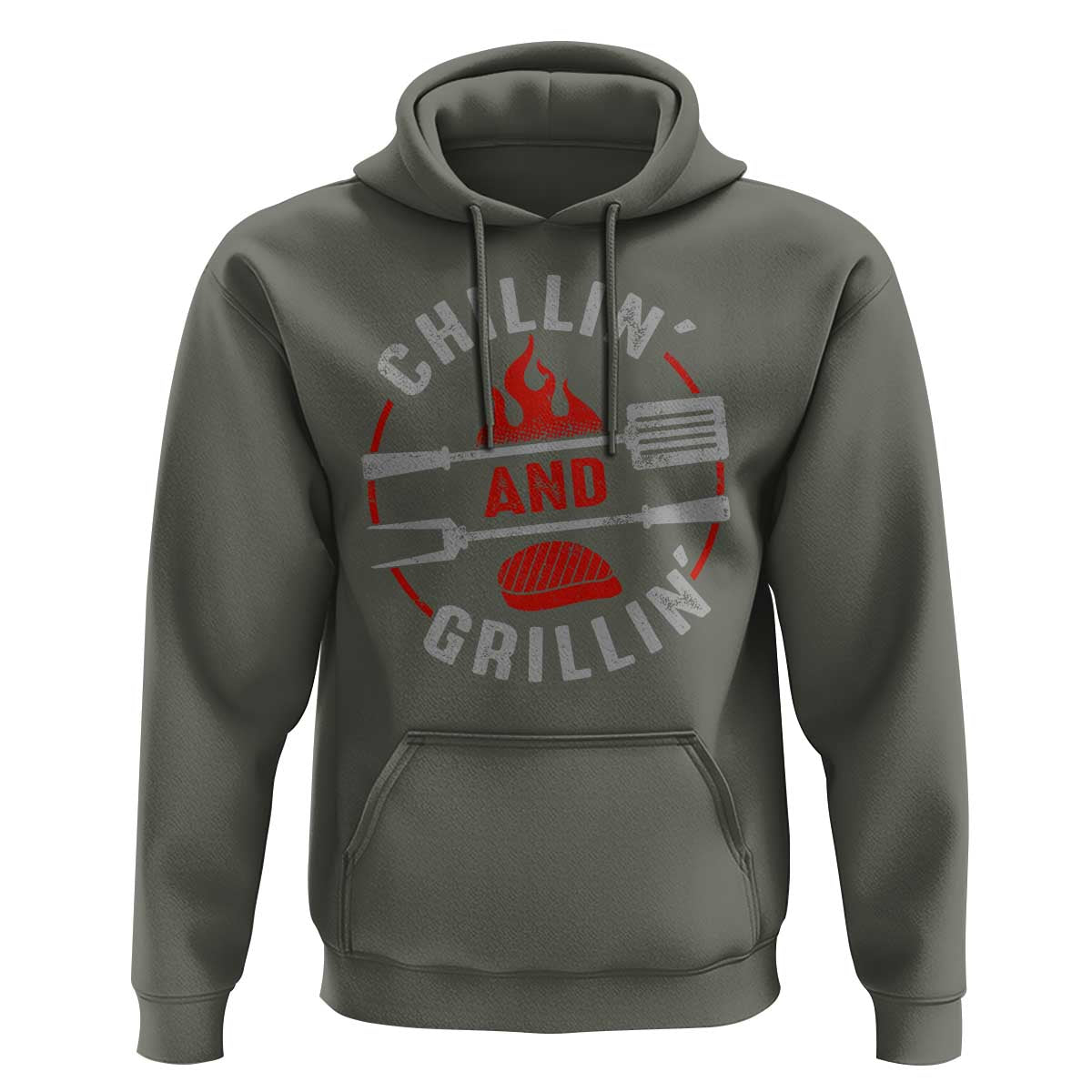Funny BBQ Lover Hoodie Chillin And Grillin Smoker Grilling Pitmaster