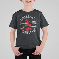 Funny BBQ Lover T Shirt For Kid Chillin And Grillin Smoker Grilling Pitmaster