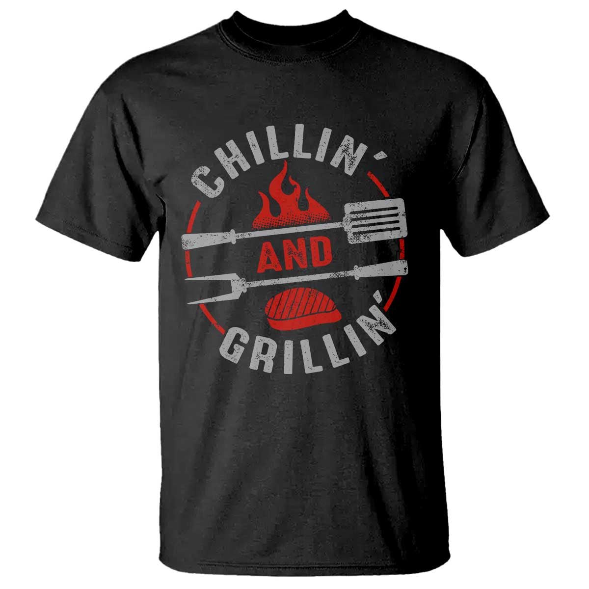 Funny BBQ Lover T Shirt Chillin And Grillin Smoker Grilling Pitmaster - Wonder Print Shop