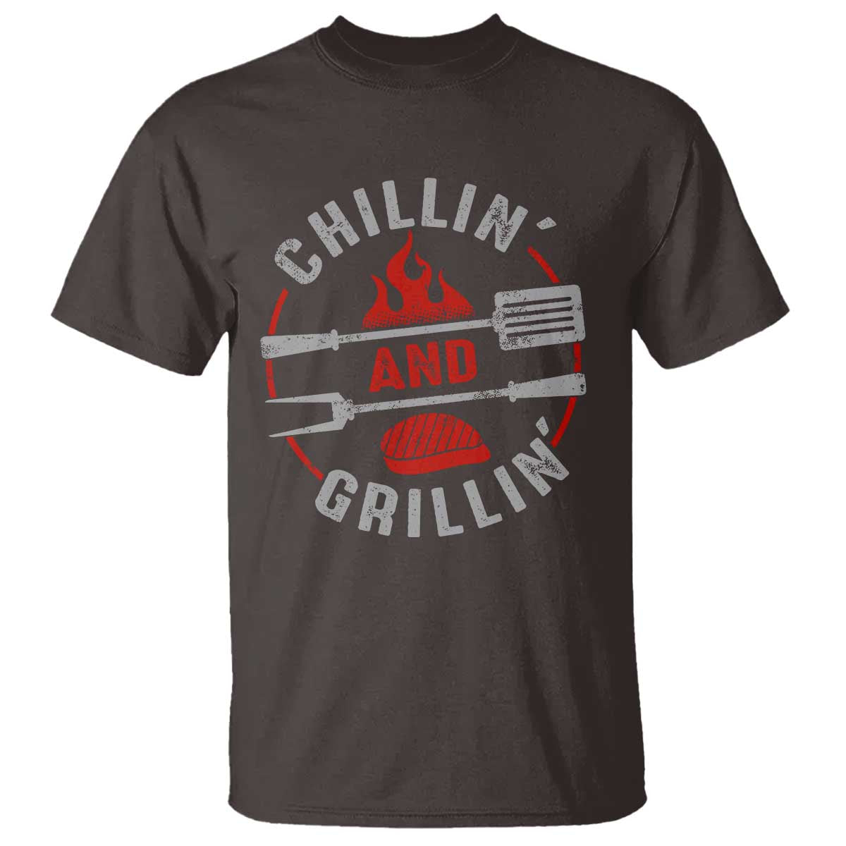 Funny BBQ Lover T Shirt Chillin And Grillin Smoker Grilling Pitmaster - Wonder Print Shop