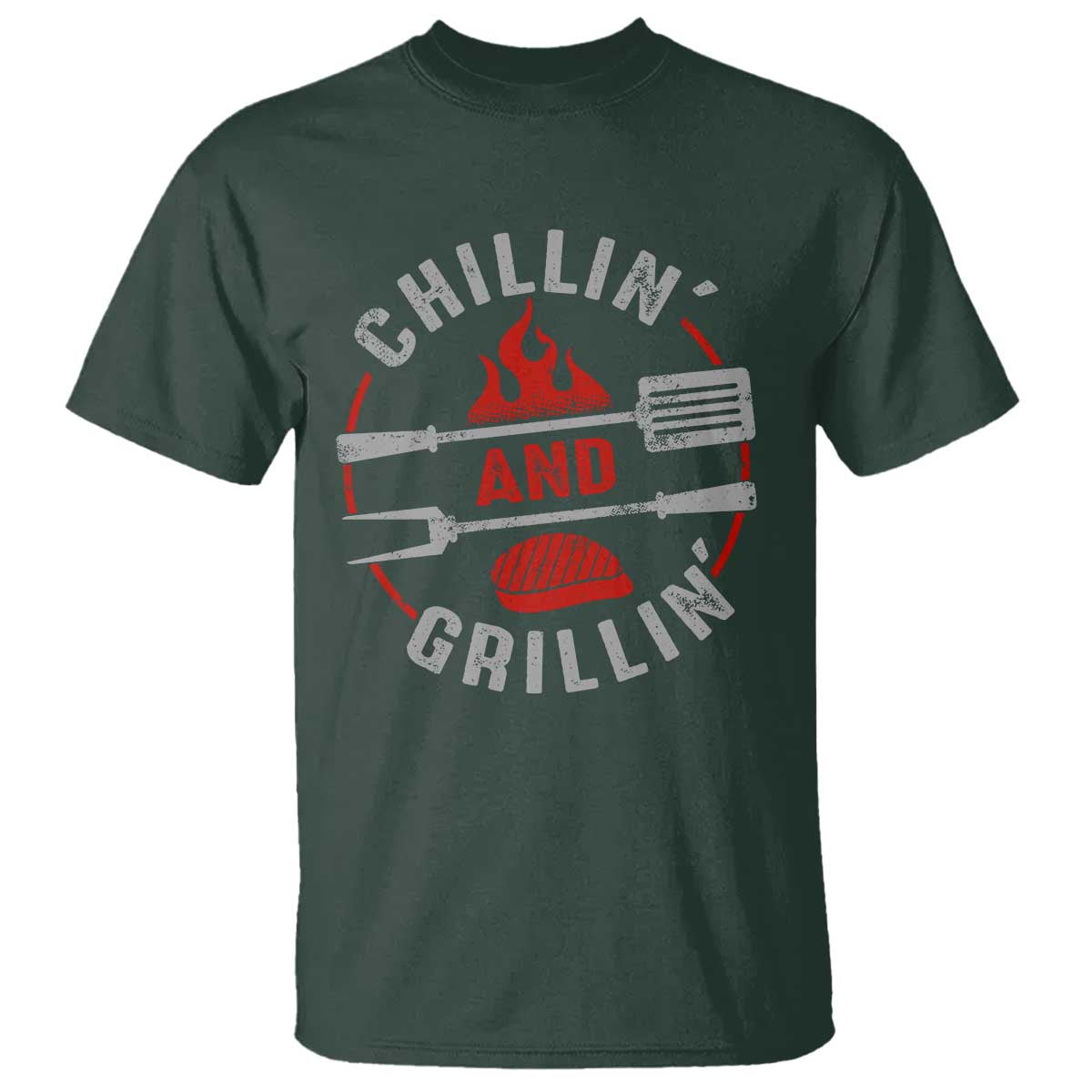 Funny BBQ Lover T Shirt Chillin And Grillin Smoker Grilling Pitmaster - Wonder Print Shop