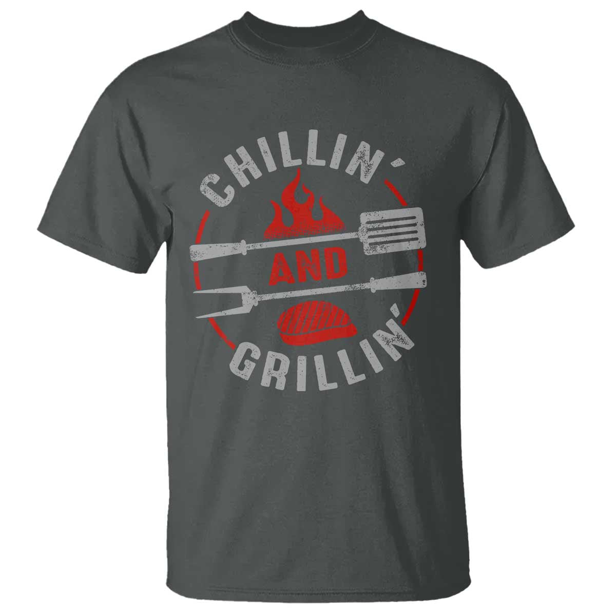 Funny BBQ Lover T Shirt Chillin And Grillin Smoker Grilling Pitmaster - Wonder Print Shop