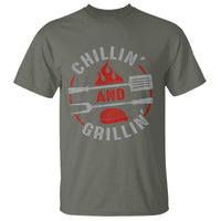 Funny BBQ Lover T Shirt Chillin And Grillin Smoker Grilling Pitmaster - Wonder Print Shop