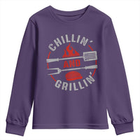 Funny BBQ Lover Youth Sweatshirt Chillin And Grillin Smoker Grilling Pitmaster