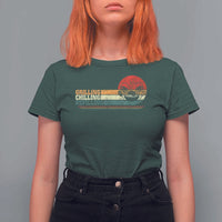 Funny BBQ Lover T Shirt For Women Grilling Chillin' Refillin Beer Drinking Smoker Grilling Pitmaster - Wonder Print Shop