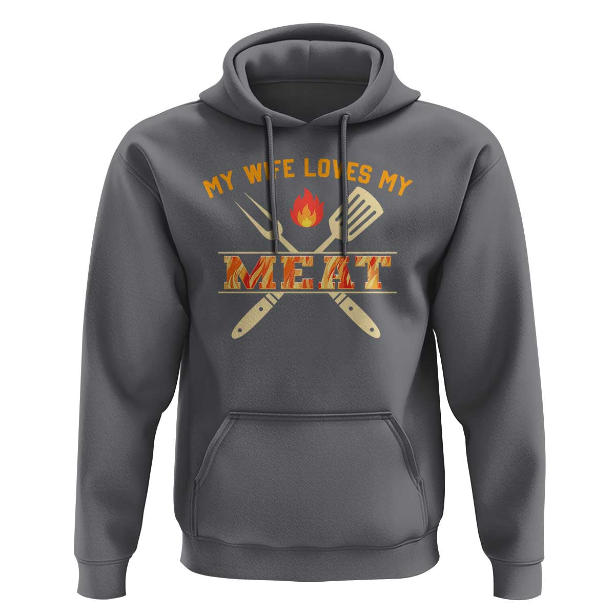 Funny BBQ Grilling Pitmaster Hoodie My Wife Loves My Meat