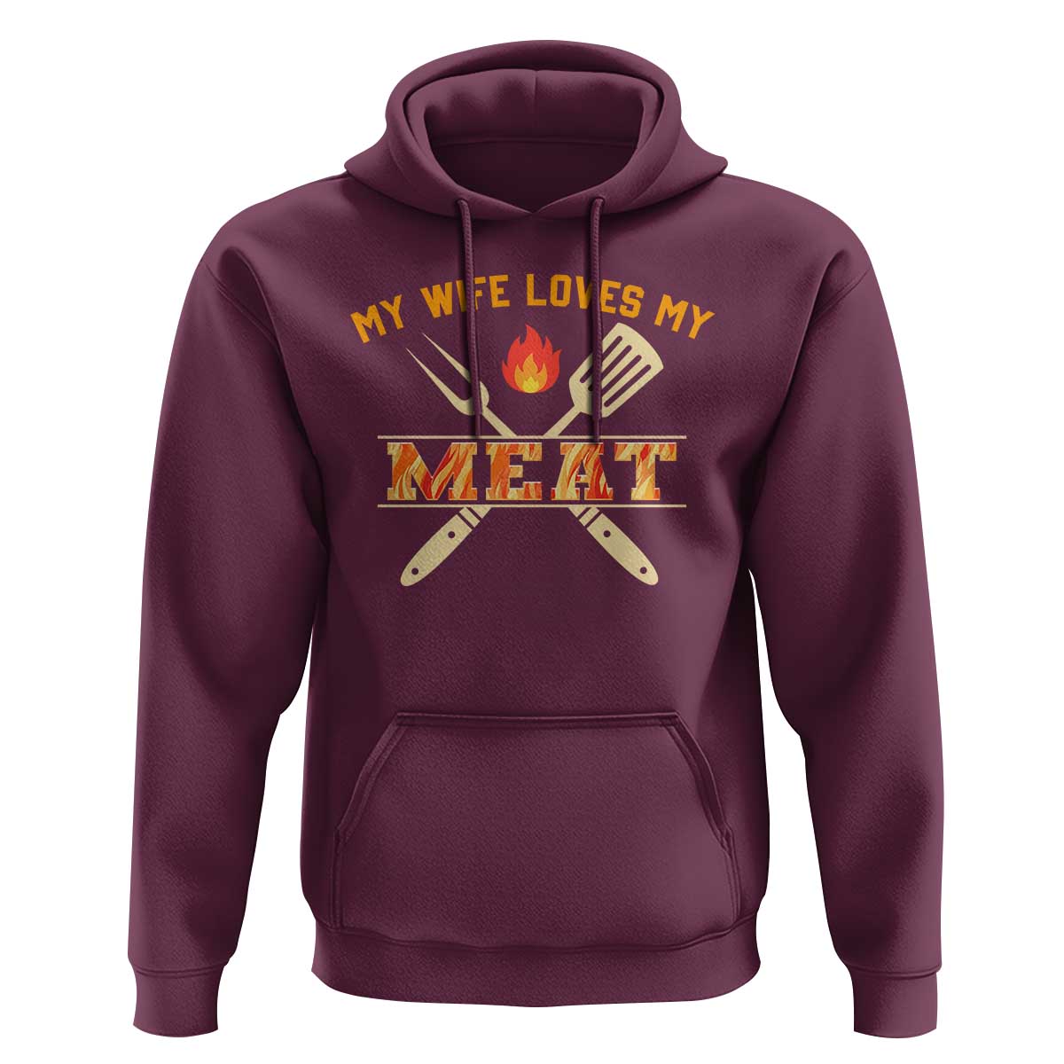 Funny BBQ Grilling Pitmaster Hoodie My Wife Loves My Meat