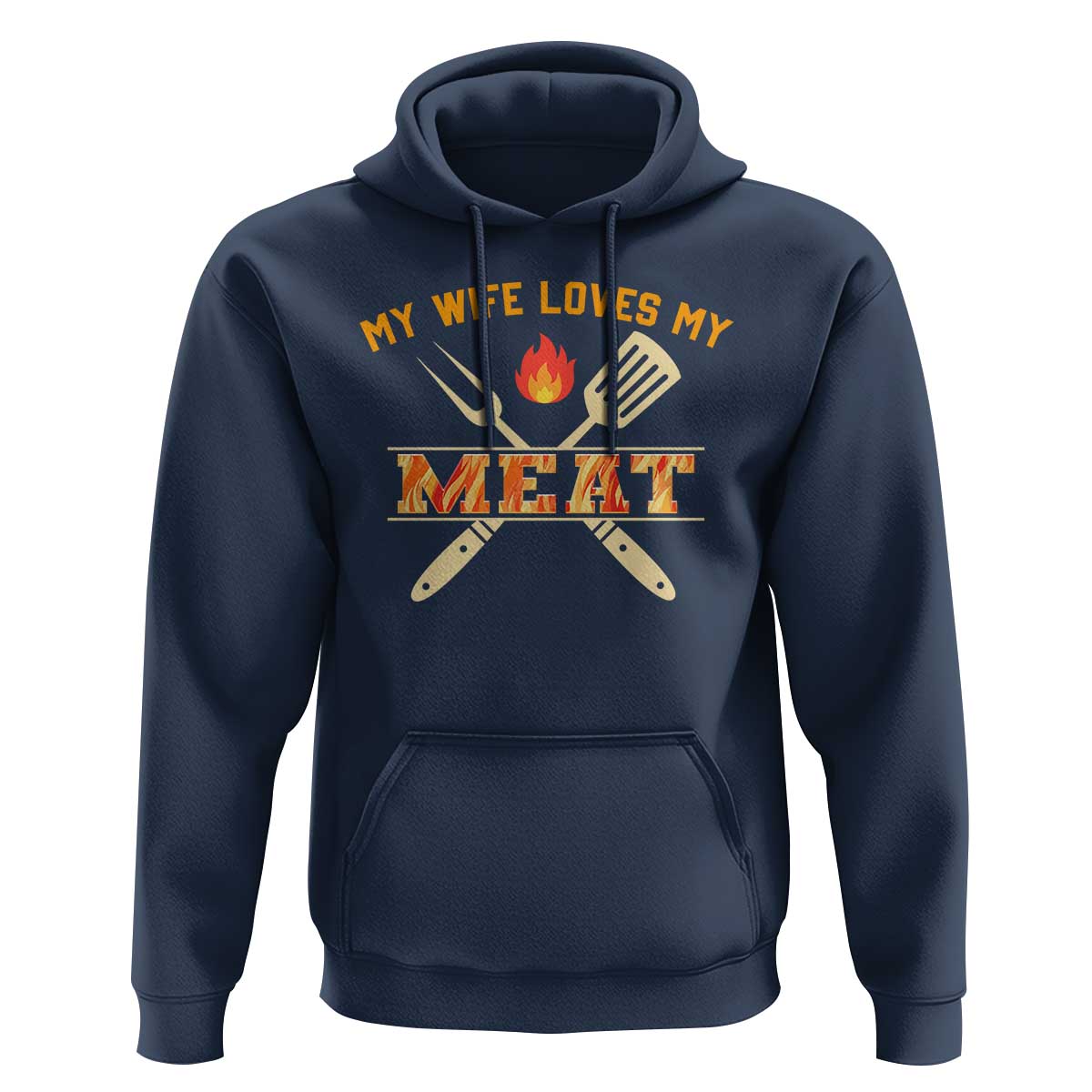 Funny BBQ Grilling Pitmaster Hoodie My Wife Loves My Meat