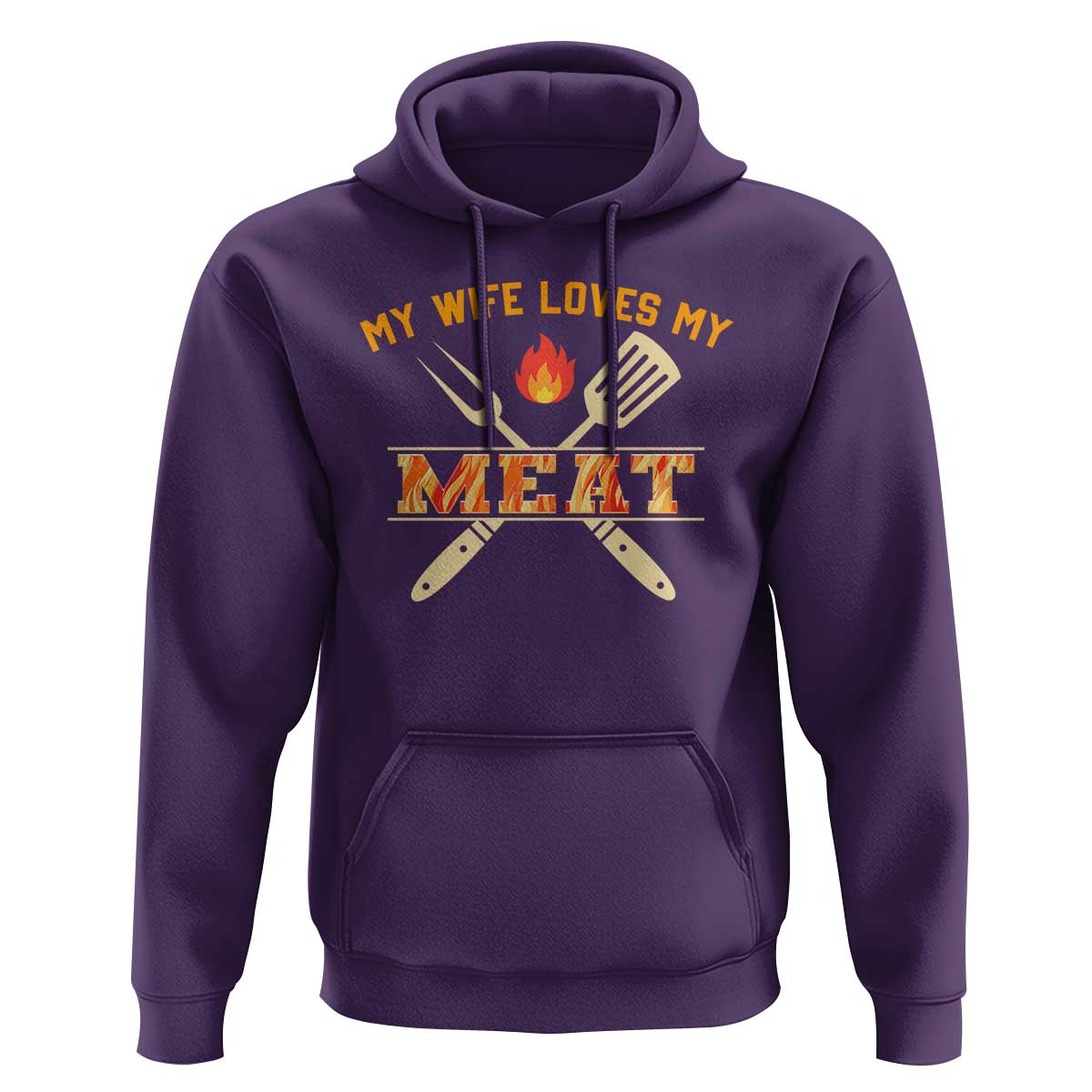 Funny BBQ Grilling Pitmaster Hoodie My Wife Loves My Meat