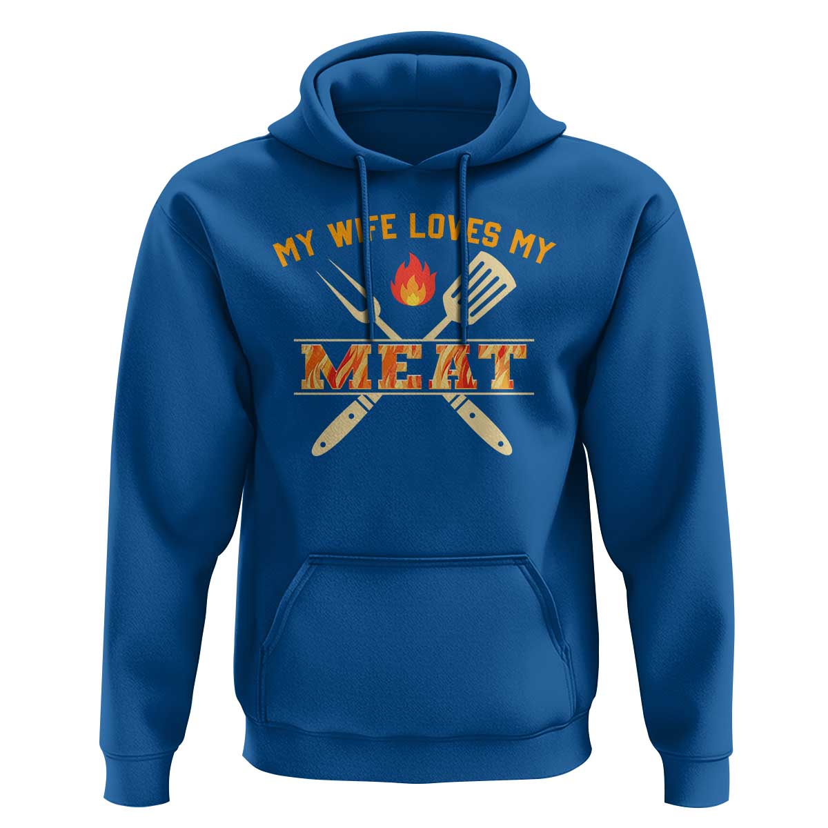 Funny BBQ Grilling Pitmaster Hoodie My Wife Loves My Meat