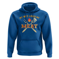 Funny BBQ Grilling Pitmaster Hoodie My Wife Loves My Meat