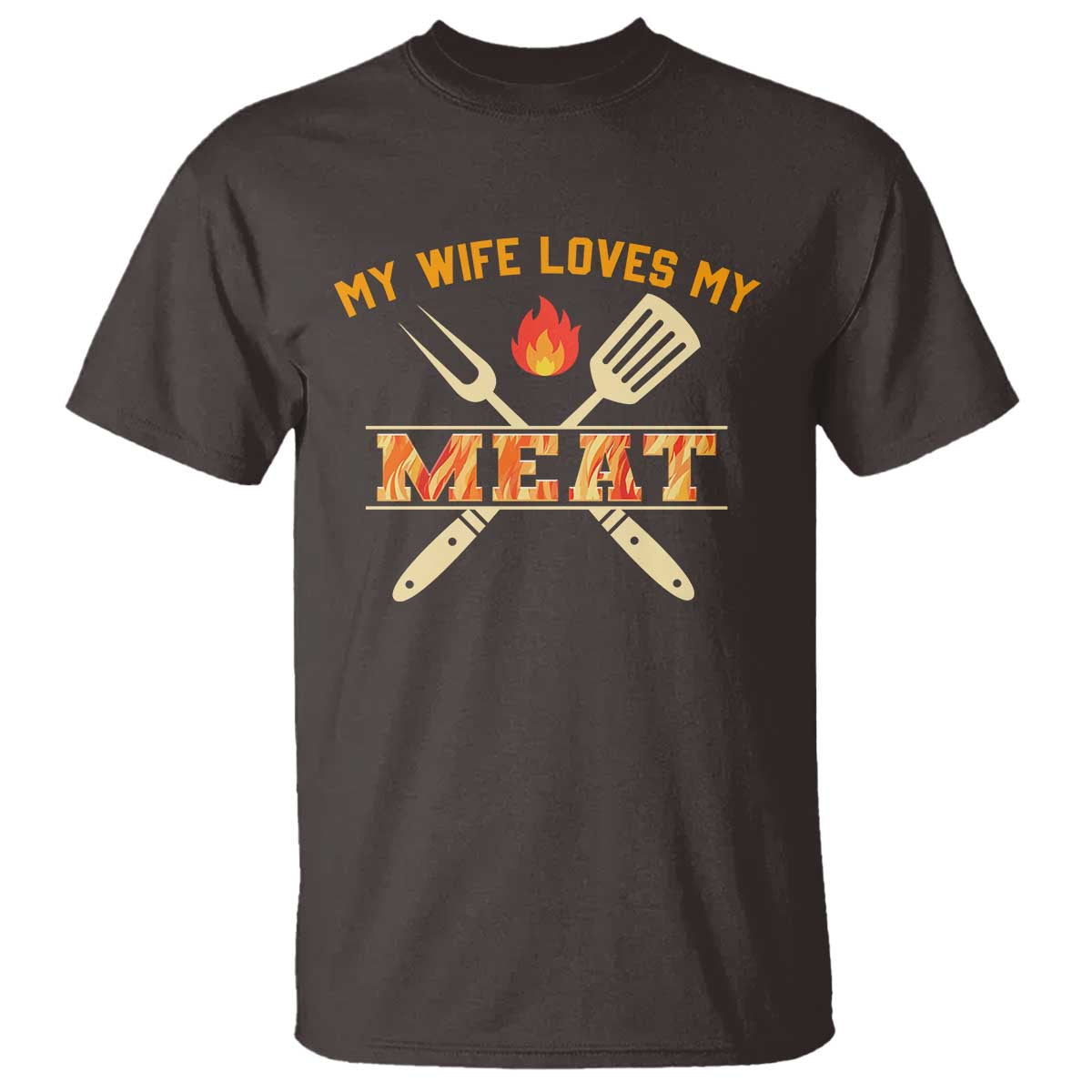 Funny BBQ Grilling Pitmaster T Shirt My Wife Loves My Meat - Wonder Print Shop