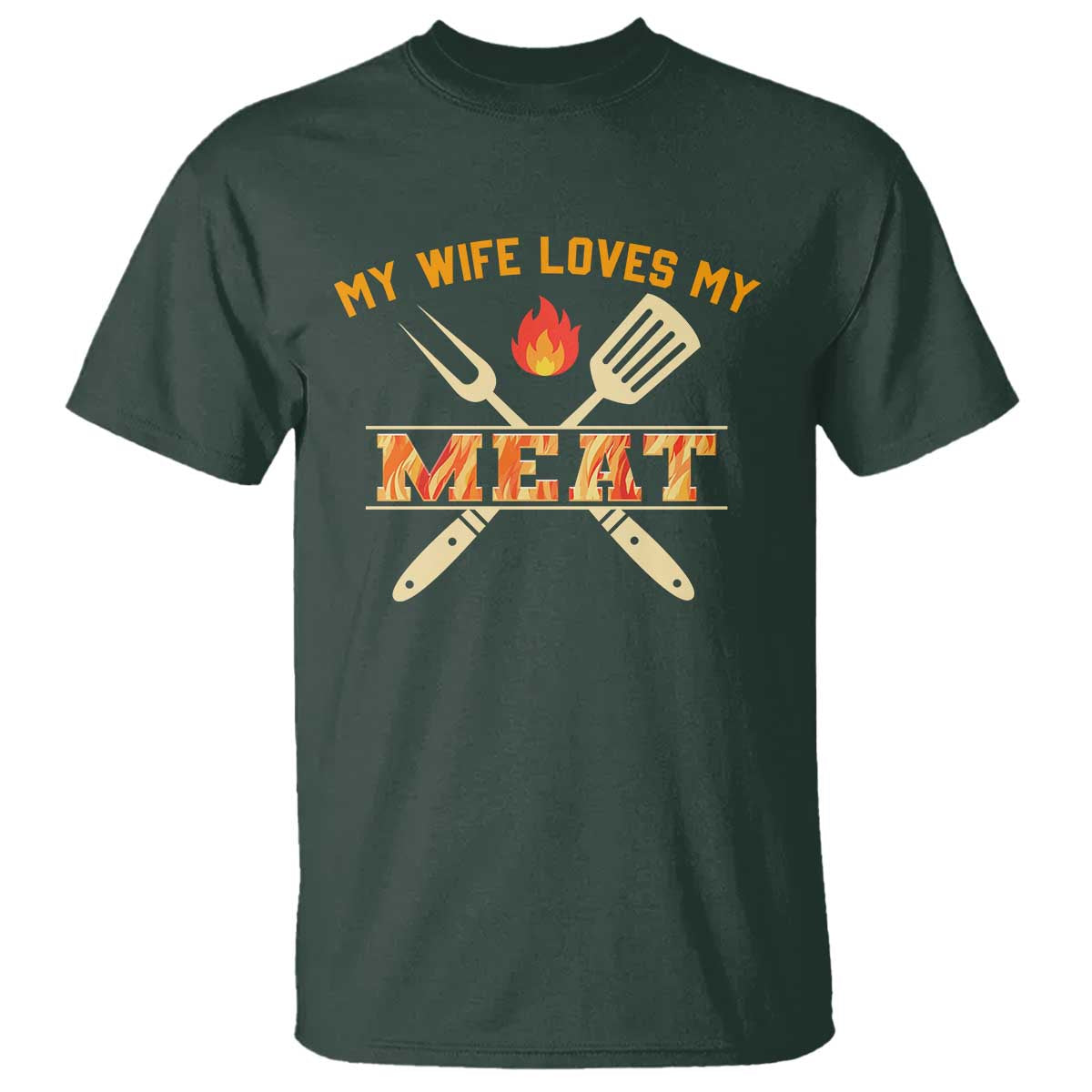 Funny BBQ Grilling Pitmaster T Shirt My Wife Loves My Meat - Wonder Print Shop