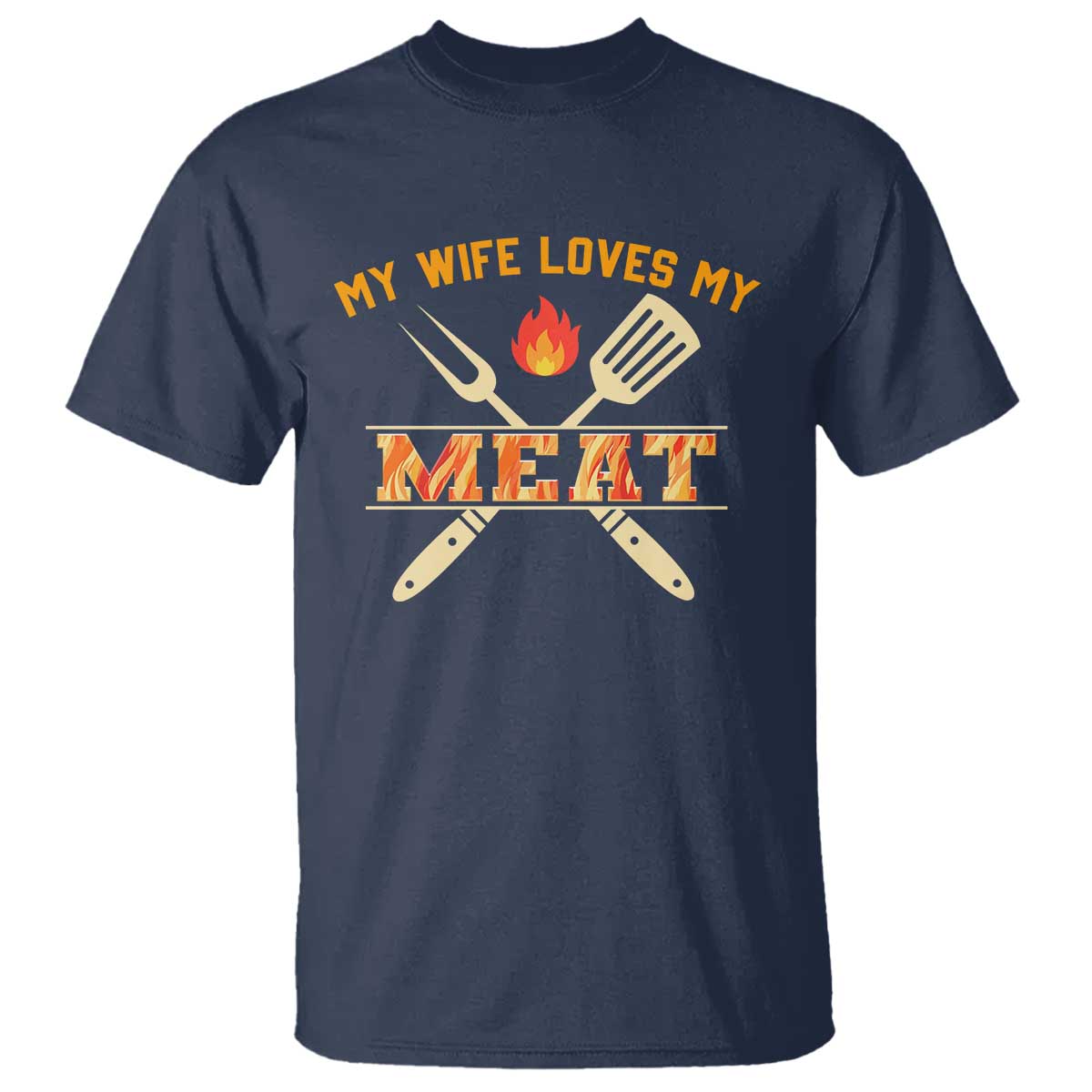Funny BBQ Grilling Pitmaster T Shirt My Wife Loves My Meat - Wonder Print Shop