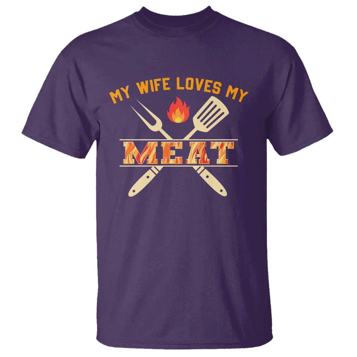 Funny BBQ Grilling Pitmaster T Shirt My Wife Loves My Meat - Wonder Print Shop
