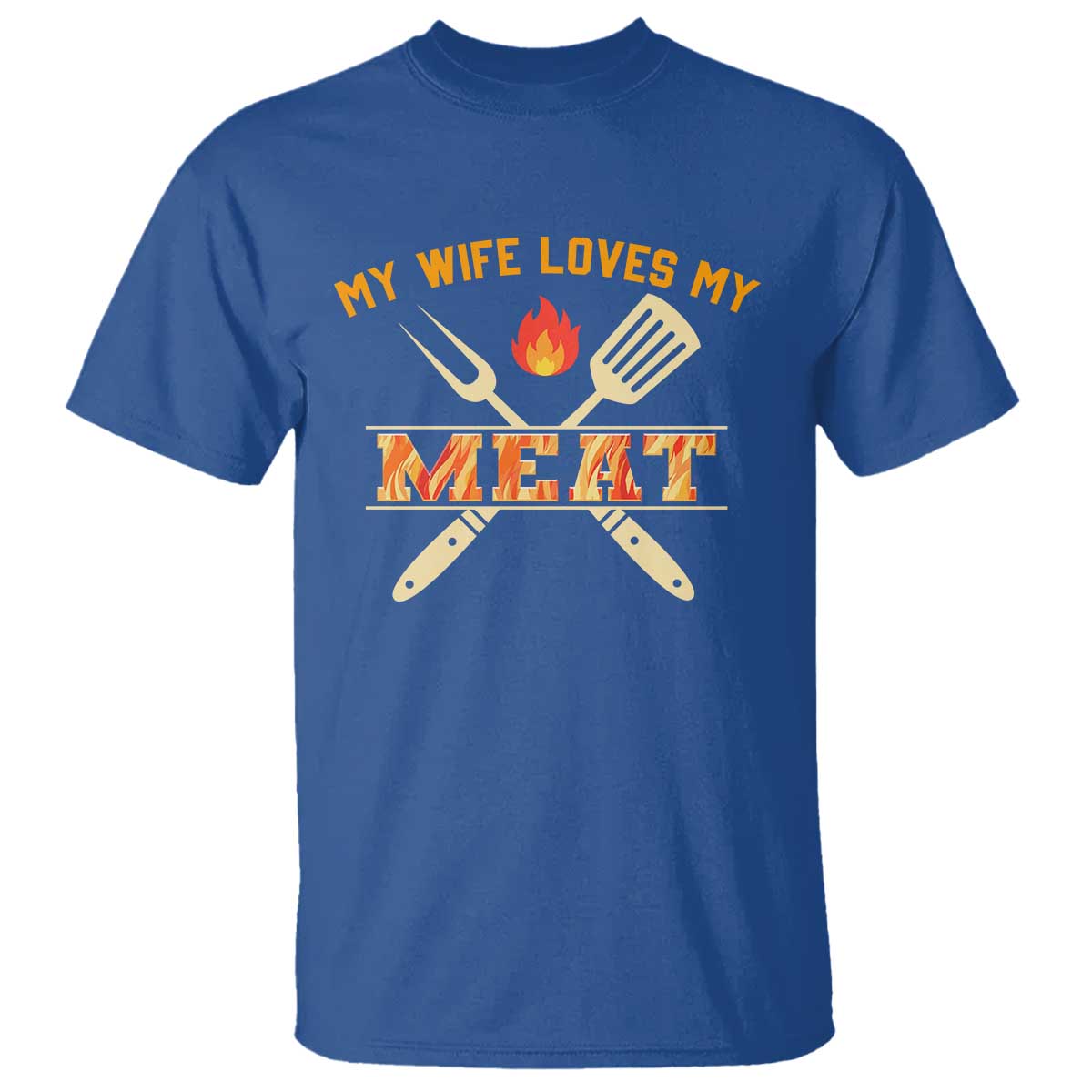 Funny BBQ Grilling Pitmaster T Shirt My Wife Loves My Meat - Wonder Print Shop