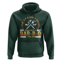 Funny BBQ Lover Hoodie A Cow A Pig And A Chicken Walk Into A Bar B Q Barbecue Pitmaster