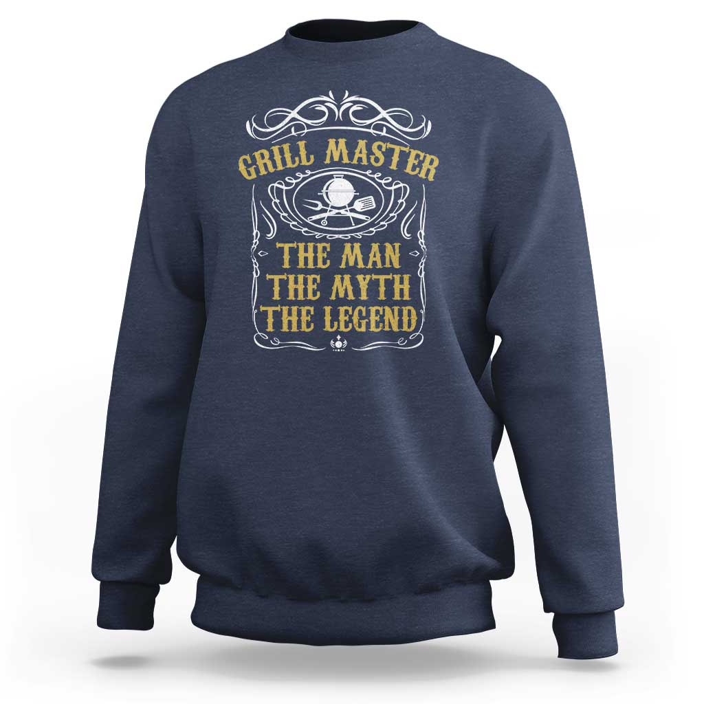 BBQ Grilling Pitmaster Sweatshirt Grill Master The Man The Myth The Legend