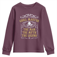 BBQ Grilling Pitmaster Youth Sweatshirt Grill Master The Man The Myth The Legend