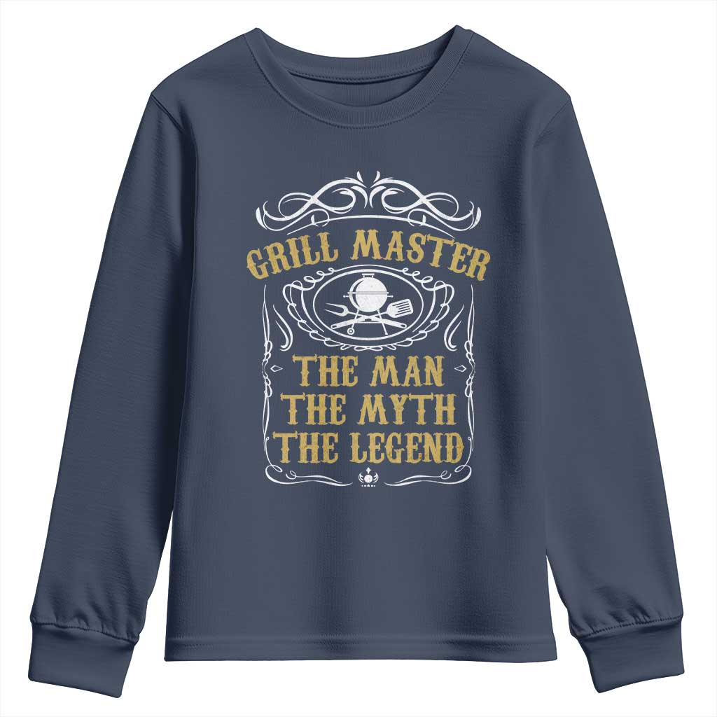BBQ Grilling Pitmaster Youth Sweatshirt Grill Master The Man The Myth The Legend