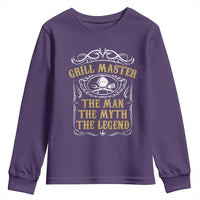 BBQ Grilling Pitmaster Youth Sweatshirt Grill Master The Man The Myth The Legend