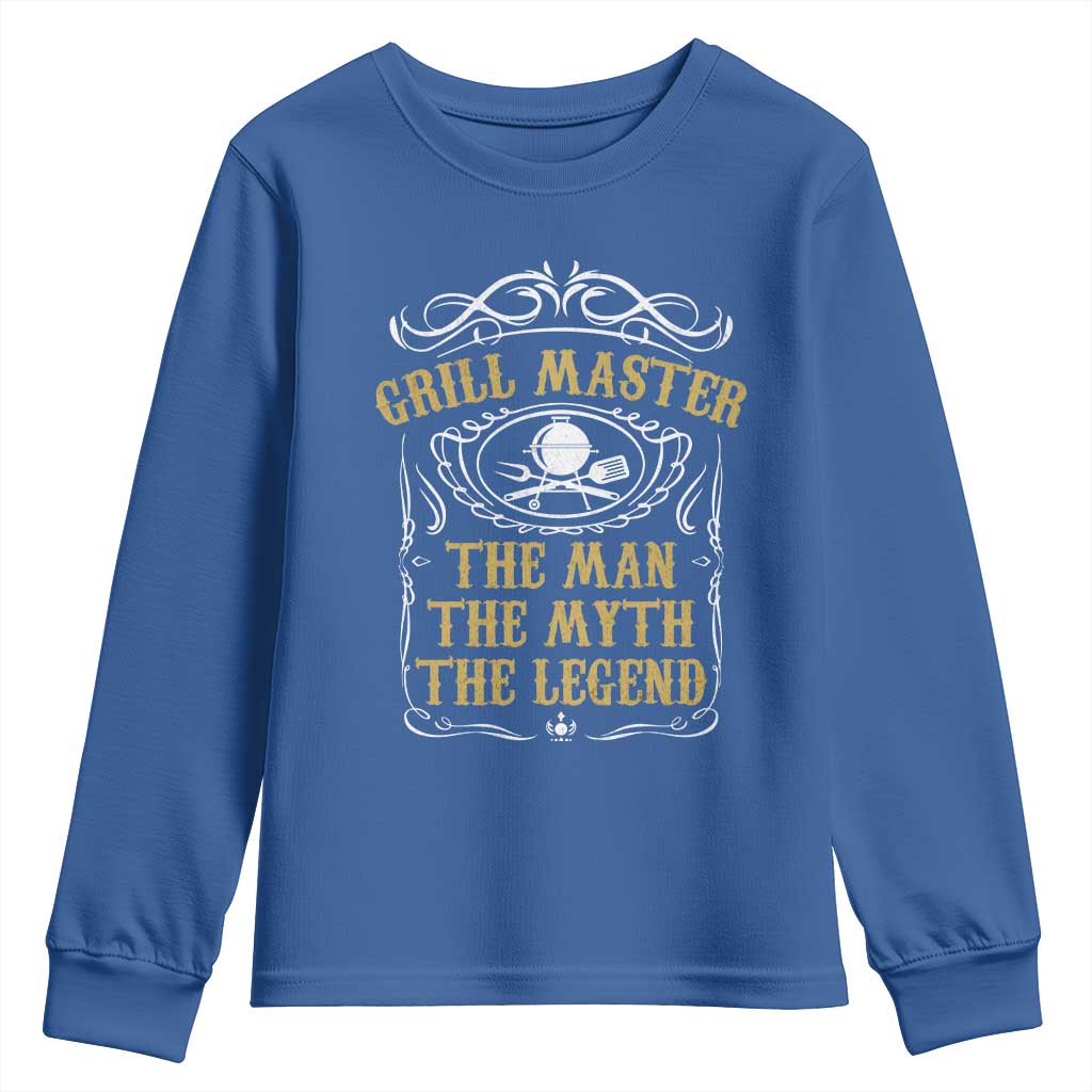 BBQ Grilling Pitmaster Youth Sweatshirt Grill Master The Man The Myth The Legend