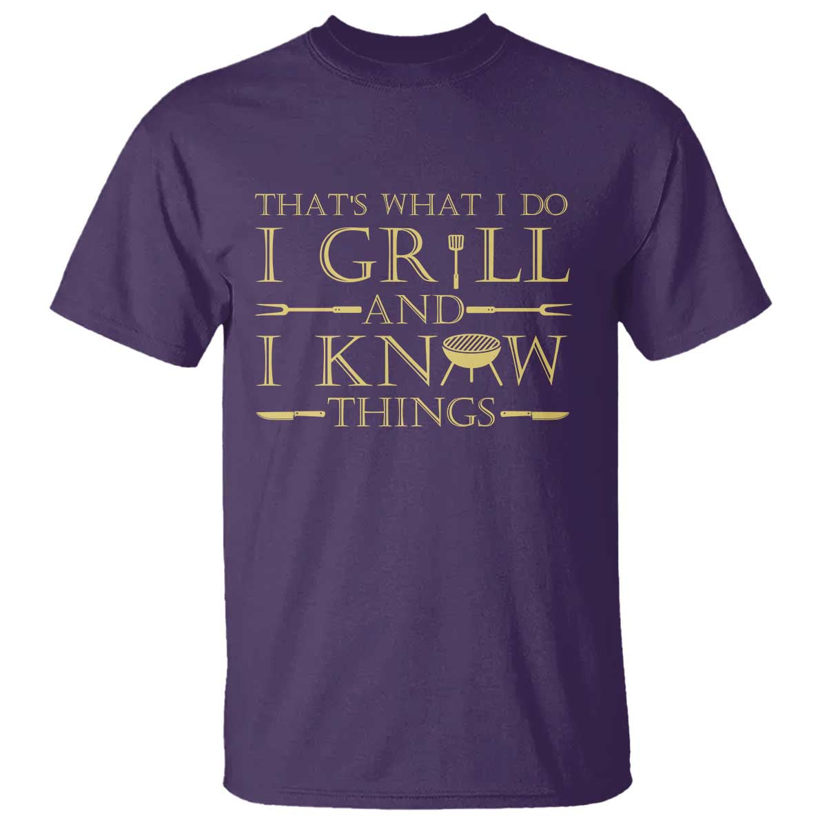 Funny BBQ Grilling Pitmaster T Shirt I Grill And Know Things
