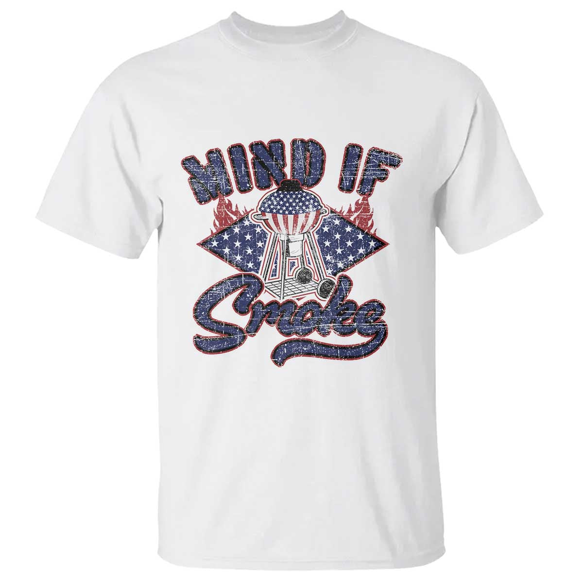 Funny BBQ Grilling T Shirt Mind If I Smoke Smoker - Wonder Print Shop