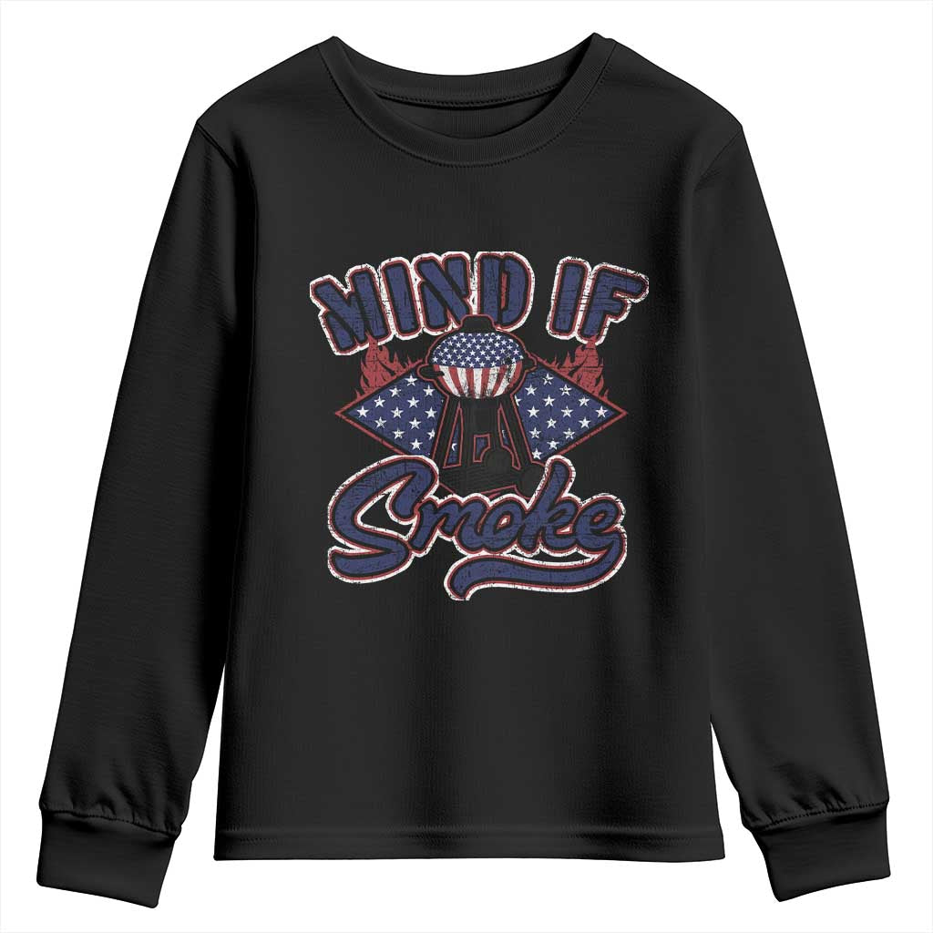Funny BBQ Grilling Youth Sweatshirt Mind If I Smoke Smoker