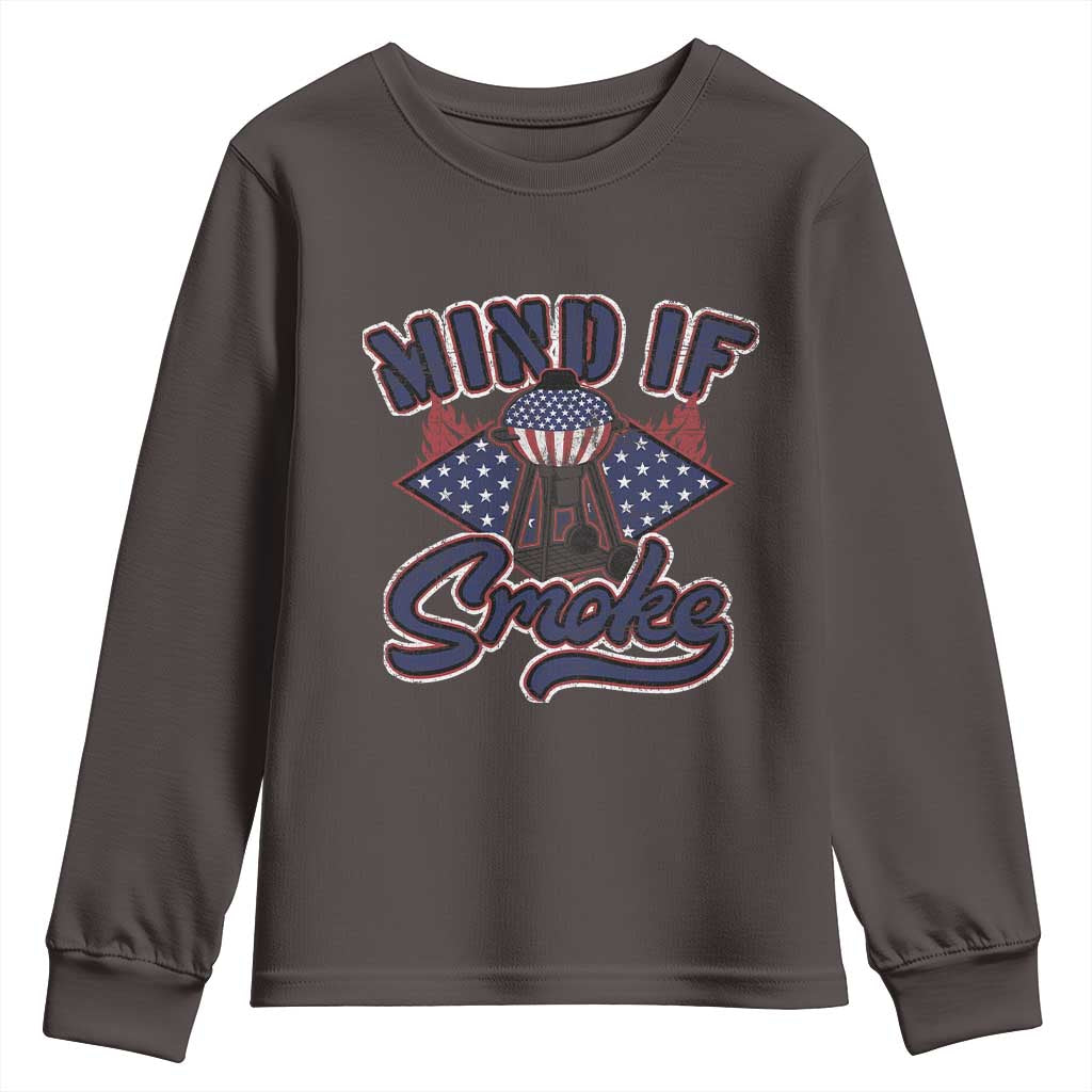 Funny BBQ Grilling Youth Sweatshirt Mind If I Smoke Smoker