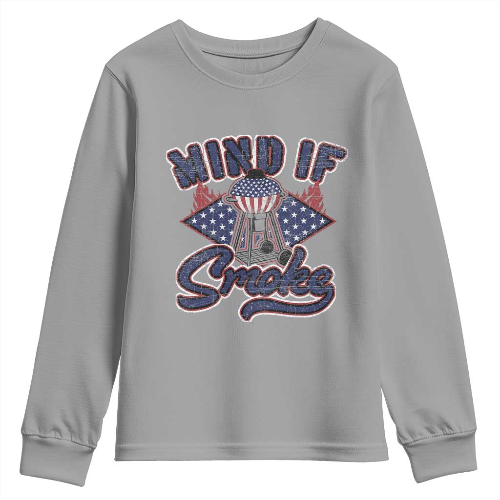 Funny BBQ Grilling Youth Sweatshirt Mind If I Smoke Smoker