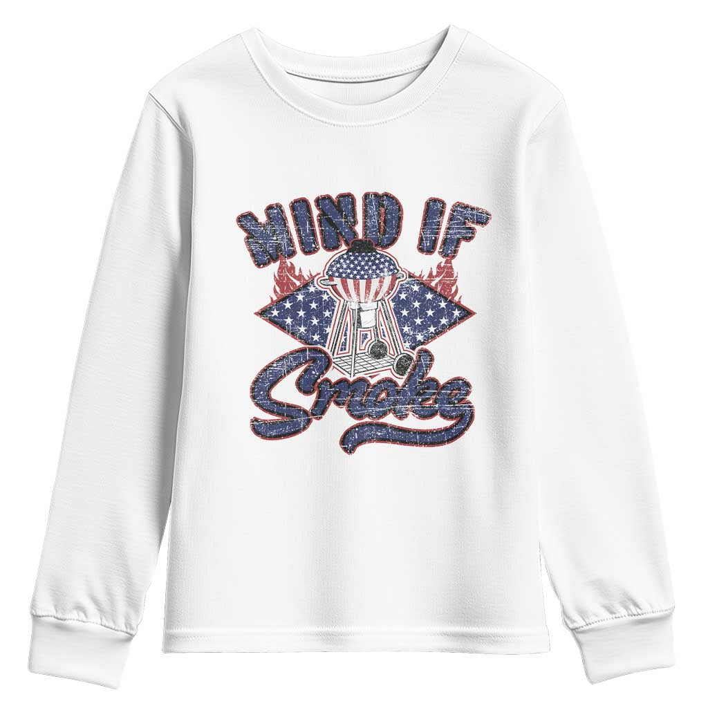 Funny BBQ Grilling Youth Sweatshirt Mind If I Smoke Smoker